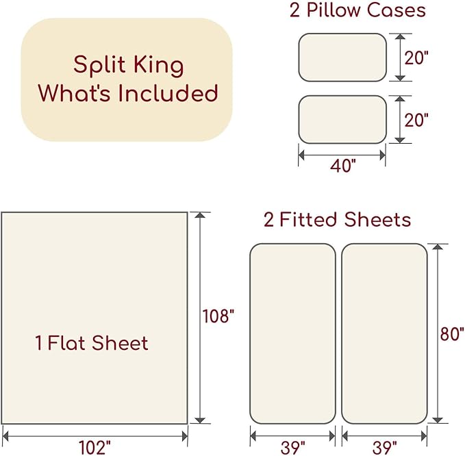 Mellanni Split King Sheets Set - Image 2
