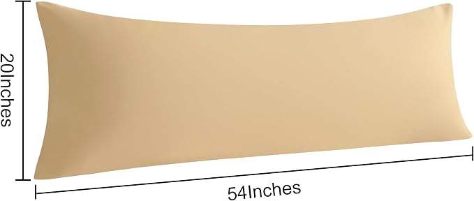 NTBAY 2 Pack Body Pillowcase, 20x54 inches, Light Taupe, Fade Resistant - Image 5