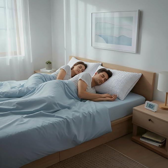 Cooling Pillows Queen Size Set of 2, Shredded Memory Foam Pillows, Adjustable - Image 9