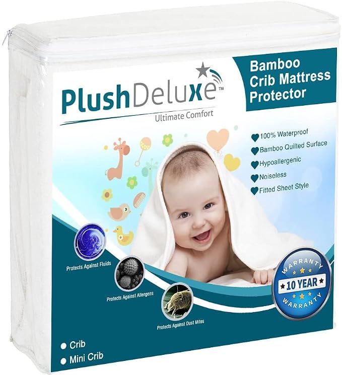 PlushDeluxe Pack and Play Mattress Protector, Waterproof Playard Pack N Play by PlushDeluxe