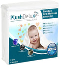 PlushDeluxe Crib Mattress Protector, 100% Waterproof, Ultra Soft Viscose Made by PlushDeluxe