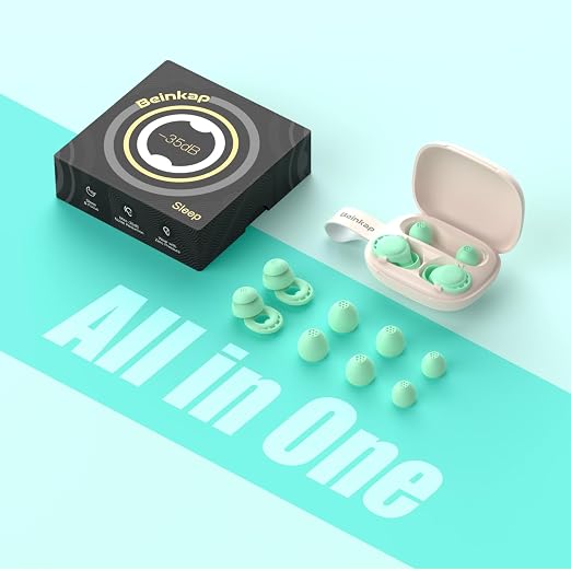 Ear Plugs for Sleeping Noise Reduction, Beinkap Reusable Earplugs Hearing - Image 6
