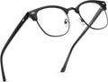 Blue Light Blocking Glasses Retro Semi Rimless UV400 Clear Lens Computer Eyewear by AOMASTE
