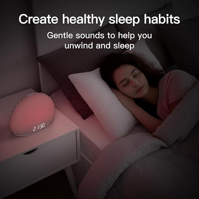 HOUSBAY Sunrise Alarm Clock, 20 Soothing Sleep Aids, Dimmable Display, - Image 7