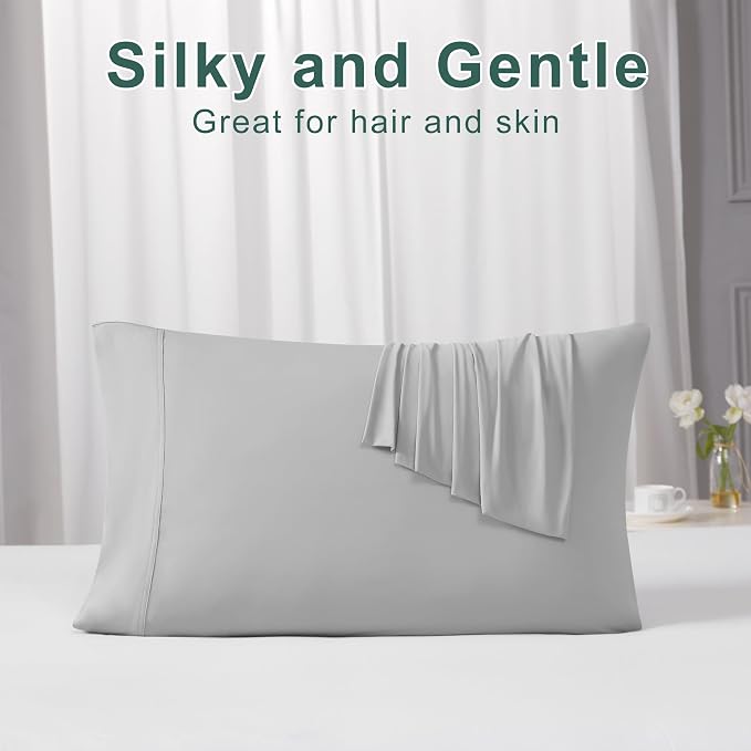 Accuratex Cooling Pillow Cases King Size Set of 2, Envelope Soft Breathable - Image 3