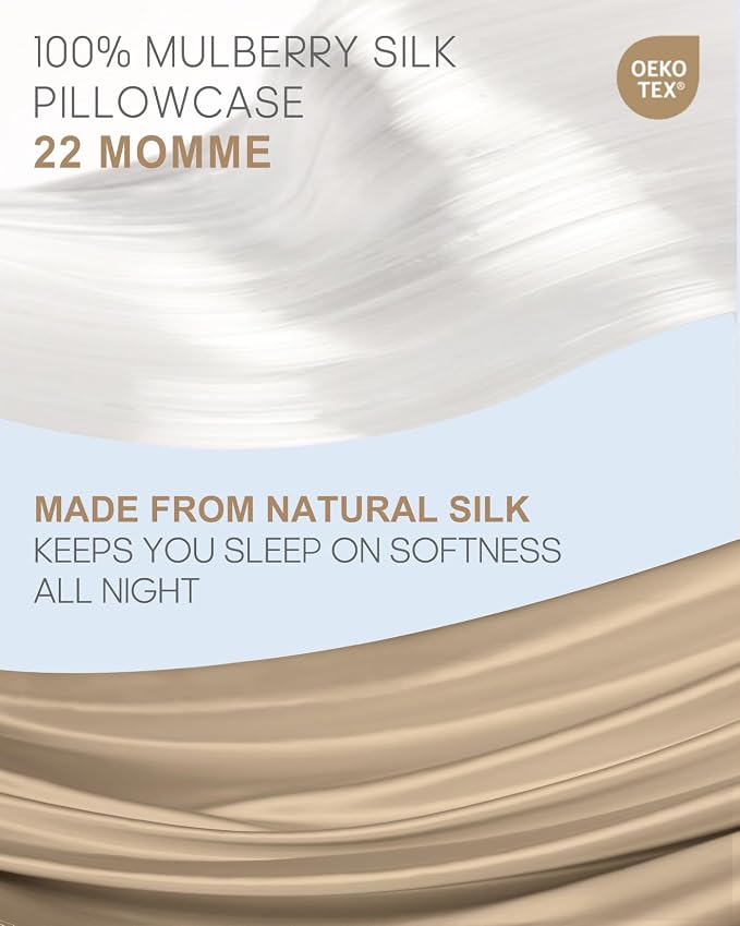 THXSILK Silk Pillowcase for Hair and Skin, 100% Mulberry Silk Bed Pillowcase 22 - Image 2