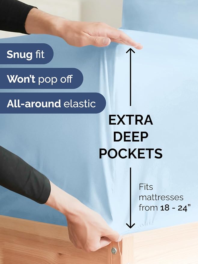 Extra Deep Twin Sheet Set - Image 3