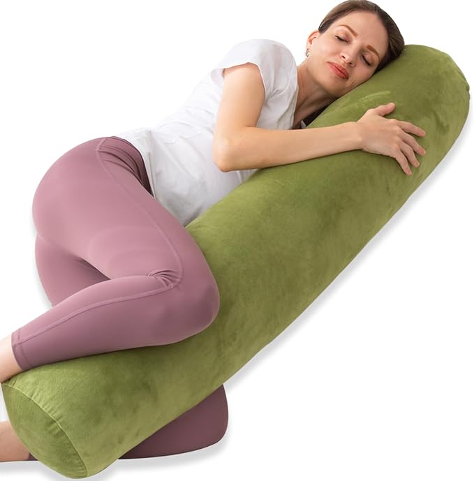 1 MIDDLE ONE Bolster Pillow for Bed, Long Round Body Pillow for Adults by 1MIDDLEONE