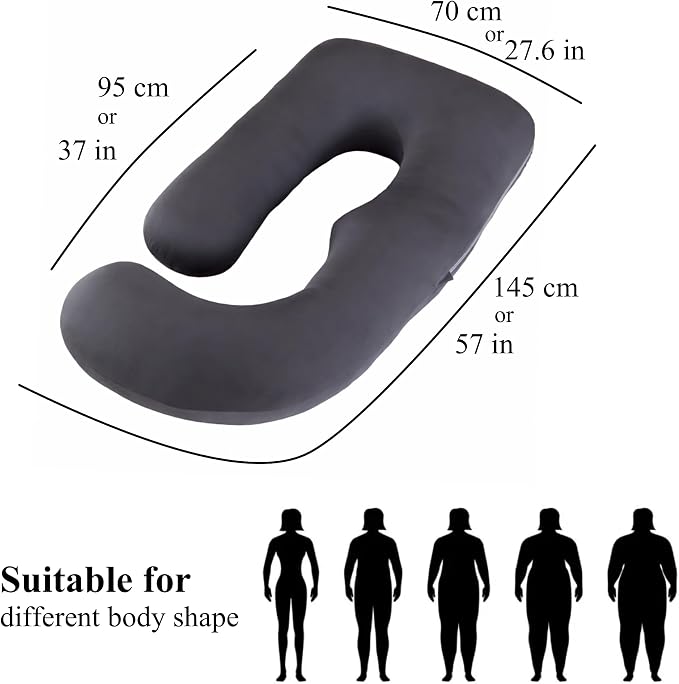 ALLOPERA Pregnancy Pillow, Full Body 57 Inch Maternity Pillow - Image 7