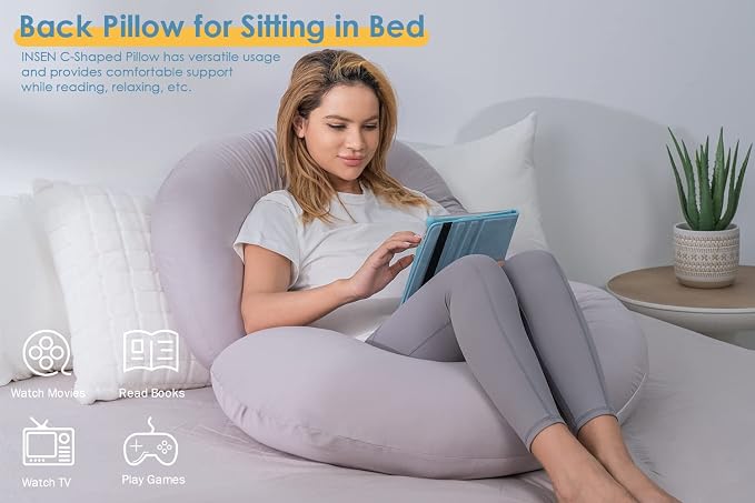 INSEN Cooling Pregnancy Pillow, Maternity Pillow - Image 6