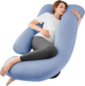 Sasttie Pregnancy Pillows for Sleeping, Jumbo U Shaped Cooling Full Body Pillow by SASTTIE