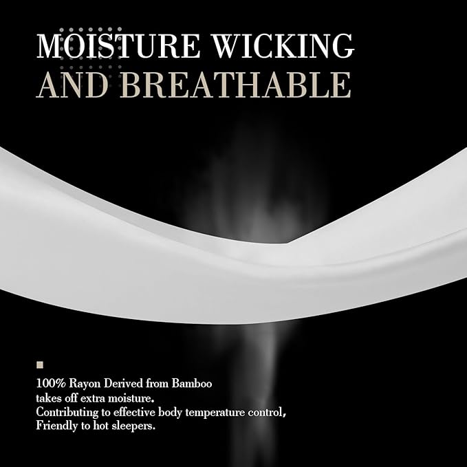WishSmile Cooling Queen Pillowcases Set of 2 Breathable Cool Silky Soft Rayon - Image 5