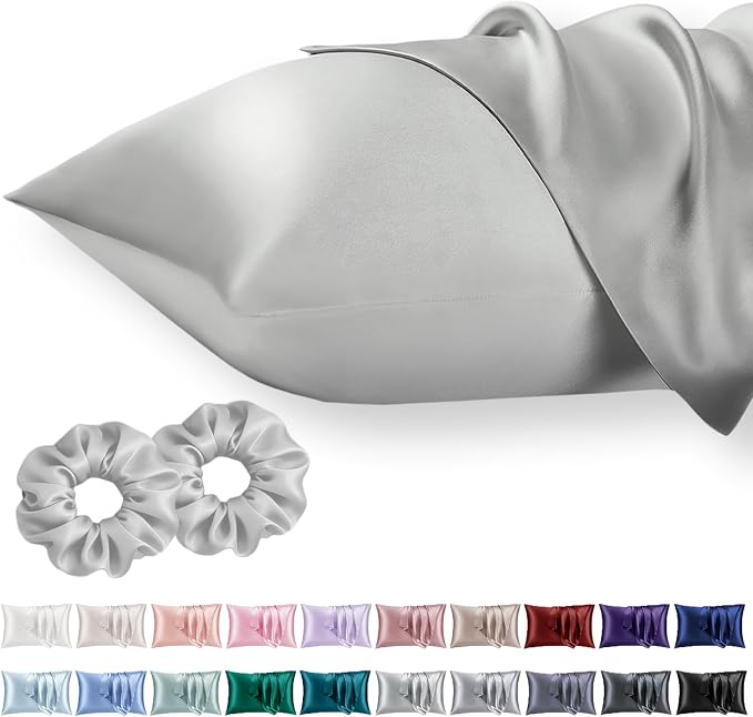 King Satin Pillowcase for Hair 2pc, Similar to Silk Pillow Cases, Easier Care by Vielit