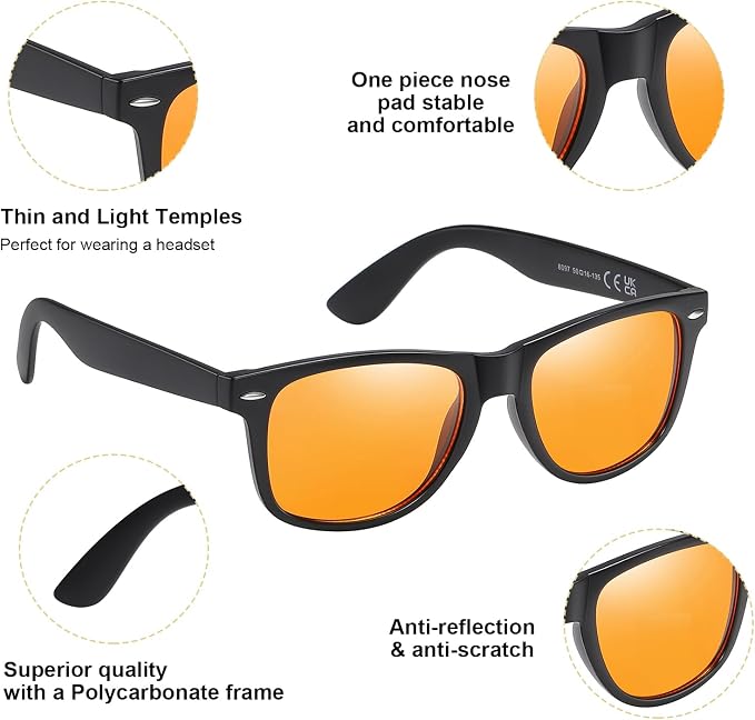 Okany Blue Light Blocking Glasses Gaming Computer Glasses Powerful Professional - Image 3