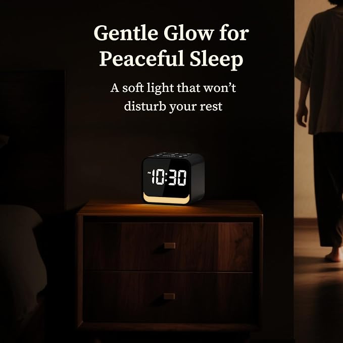 HOUSBAY Wooden Sound Machine Alarm Clock - Image 6