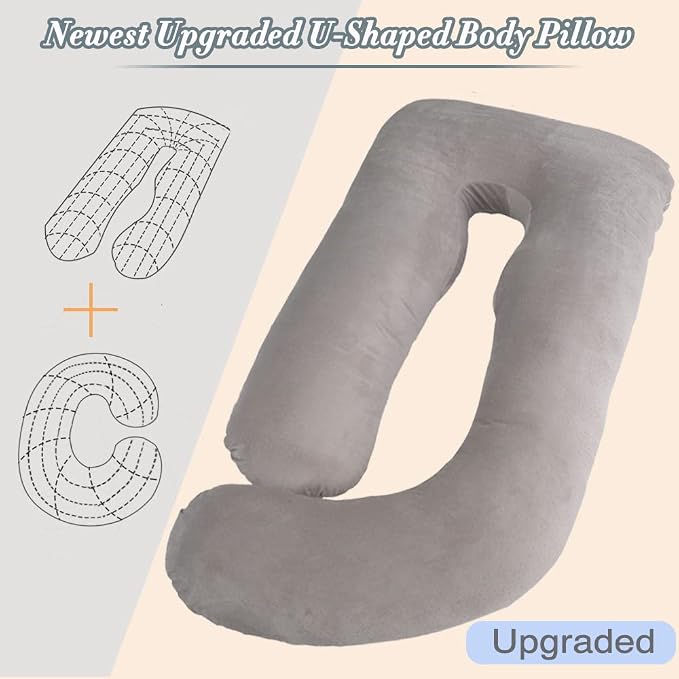 60 Inch Pregnancy Pillows for Sleeping, Extra Large U Shaped Body Pillow - Image 7
