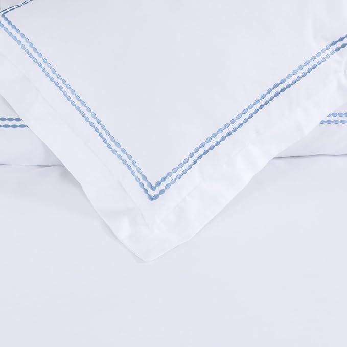 Dreamology White Duvet Cover Luxury Hotel Quality Bedding Set 100% Cotton - Image 2