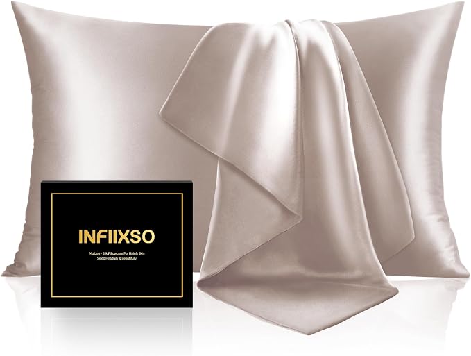 INFIIXSO Mulberry Silk Pillow Case King Size, Silk Pillowcase by INFIIXSO
