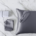 DISANGNI Silk Set: 22 Momme 100% Natural Mulberry Silk Pillow Case & Eye Mask by DISANGNI