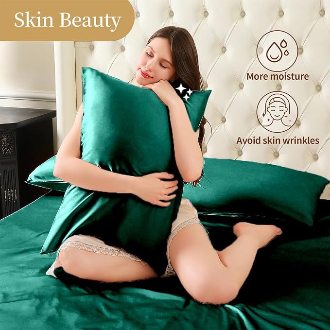 Mulberry Silk Pillowcase for Hair and Skin Standard Size, Silk Pillowcase 20"X - Image 3