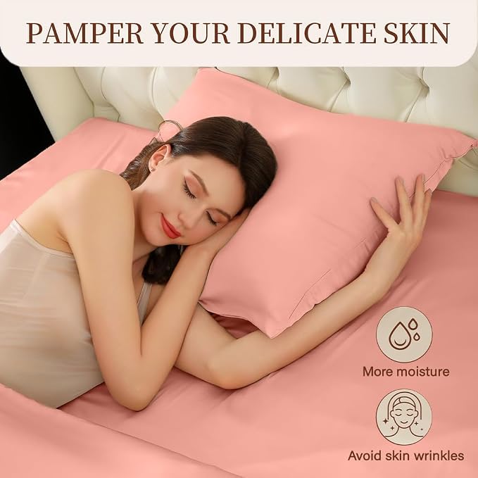 Mulberry Silk Pillowcase for Hair and Skin Standard Size 20"X 26" - Image 4