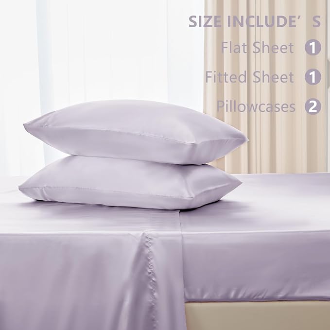 CozyLux Satin Sheets Queen Size Bed Set - Image 6
