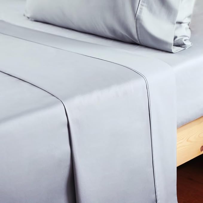 2-Pack Cotton Queen Flat Sheet Only, 600 Thread Count 100% Egyptian Cotton Top - Image 7