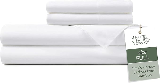 Hotel Sheets Direct 4 Piece Bed Sheet Set Full Size, 100% Viscose Derived from by HOTELSHEETSDIRECT