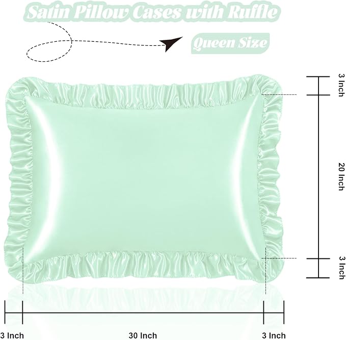 Homiest Ruffle Satin Pillowcase - Image 3