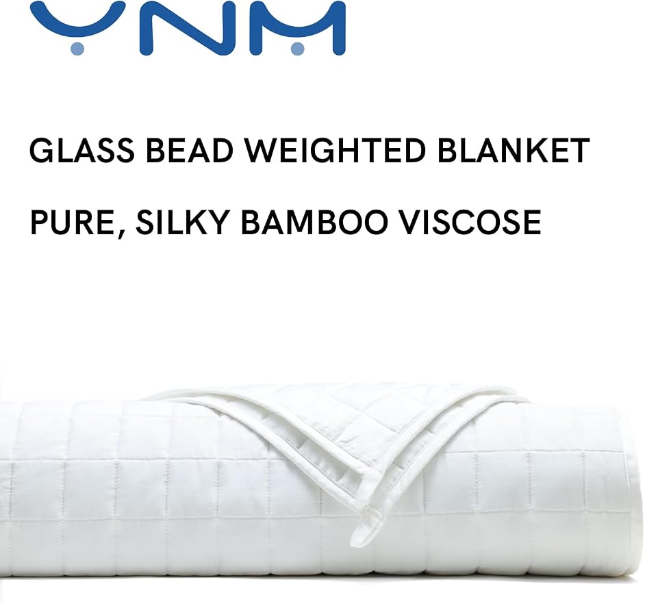 YnM Cooling Weighted Blanket for Adults, 15lbs Heavy Bed Throw for One Person - Image 2