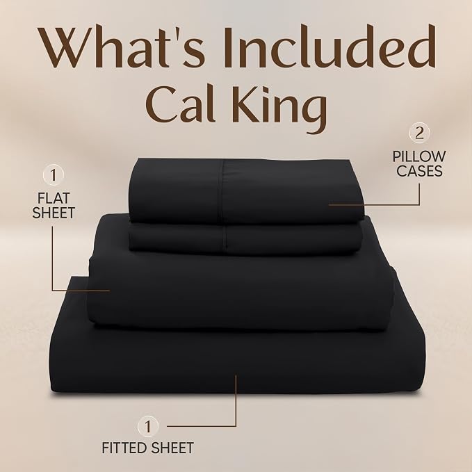 Utopia Bedding California King Size Sheet Set – 4 Piece Bed Sheets, Soft and - Image 3