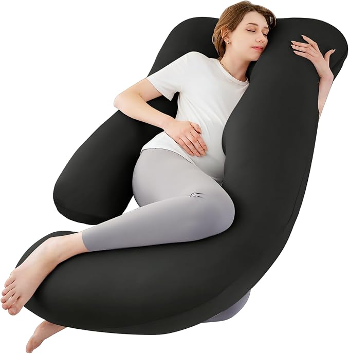 Sasttie Pregnancy Pillows for Sleeping, U Shaped Cooling Full Body Pillow by SASTTIE