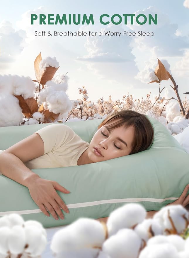 QUEEN ROSE Pregnancy Pillows, Soft Cotton U Shaped Body Pillow - Image 2