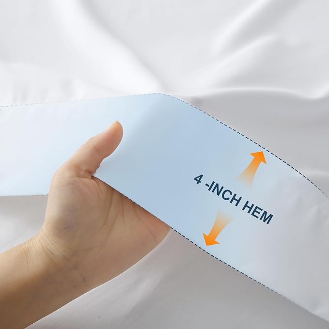 Lavisun Full Flat Sheet, 1 Pack White Full Bed Sheet Only - Image 3
