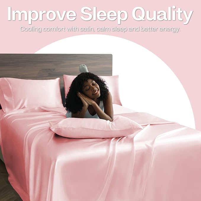 MR&HM Satin Pillowcase for Hair and Skin, Silk Satin Pillowcase 2 Pack - Image 5