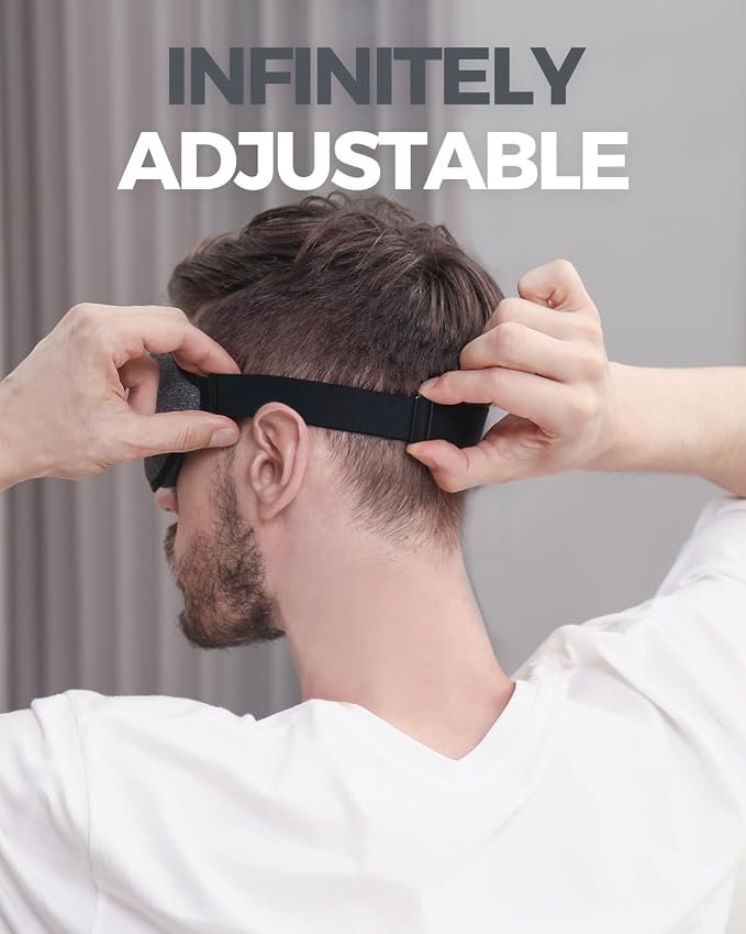 MZOO Luxury Sleep Mask for Back, Side Sleeper, Complete Light Blocking Sleeping - Image 6