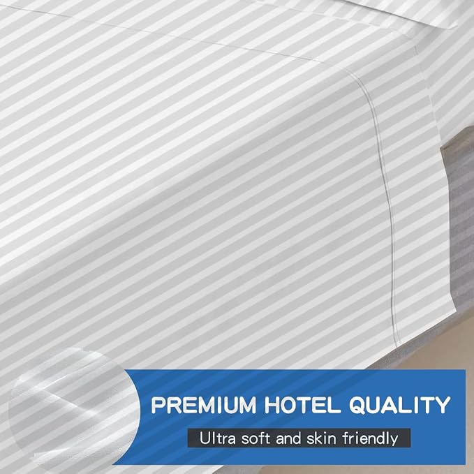 Mattress-Homes Twin Size 100% Egyptian Cotton Top Sheet 1Pcs, Cool & Breathable - Image 6