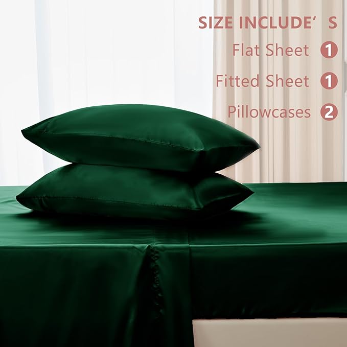 CozyLux Satin Sheets King Size Sheet Set - Image 6