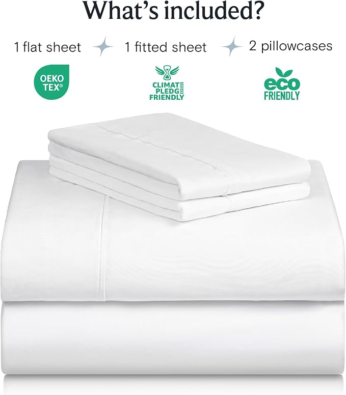 LuxClub 4 PC California King Sheet Set, Deep Pockets Wrinkle Free Cooling Bed - Image 2
