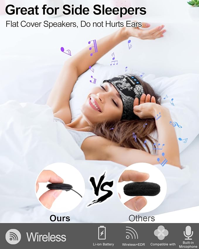 LC-dolida Sleep Headphones Bluetooth Music Wireless Band Headphones - Image 5