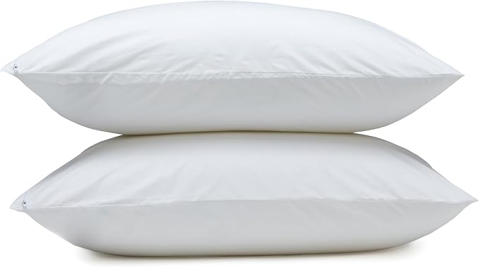 Amazon Basics Down Alternative Bed Pillows and Pillow Protector Case 2-Piece Set - Image 2