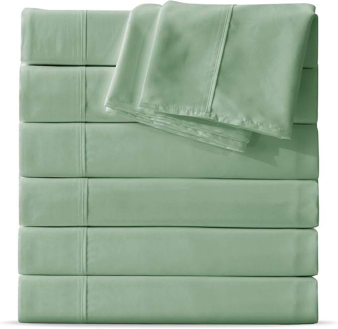 Maple&Stone Full Flat Sheet 6 Pack, Premium Soft & Breathable, Brushed by MapleStone