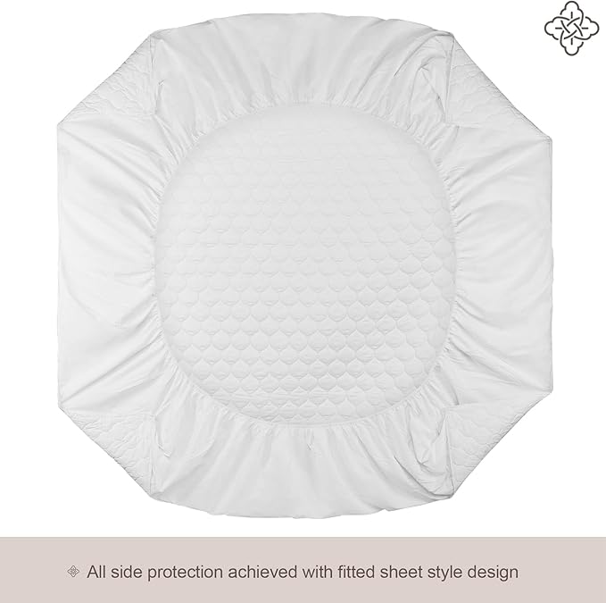 Bioweaves 100% Organic Cotton Mattress Pad Cover, GOTS Certified Cooling 300GSM - Image 3