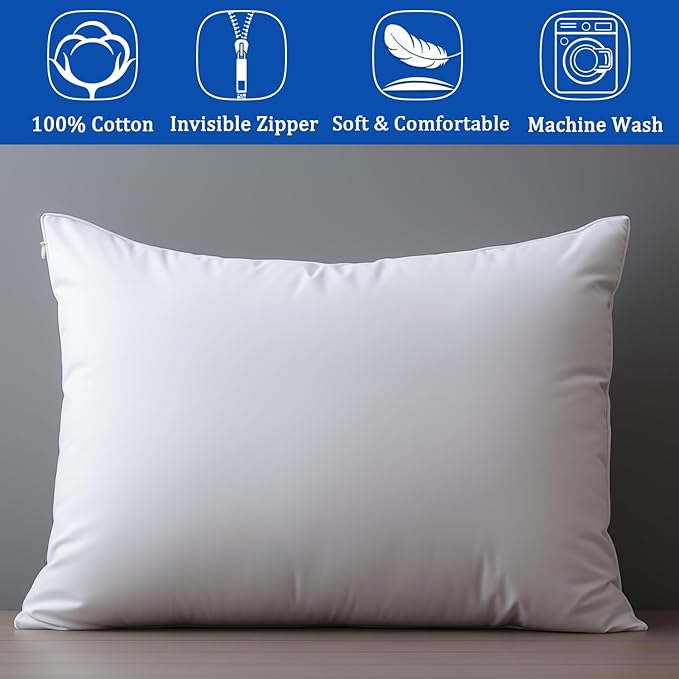 Precoco Pillow Cases King Size-100% Cotton Pillowcase Covers - Image 6