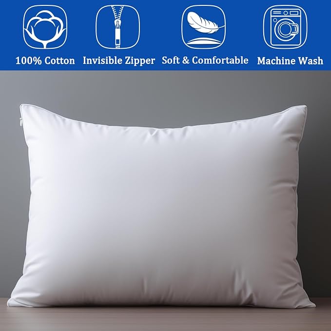 Precoco Pillow Cases Queen Size-100% Cotton Pillowcase Covers - Image 6