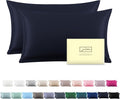 Silk Pillow Cases 2 Pack Soft Breathable and Sliky King Size Pillow Cases Set by Suatien