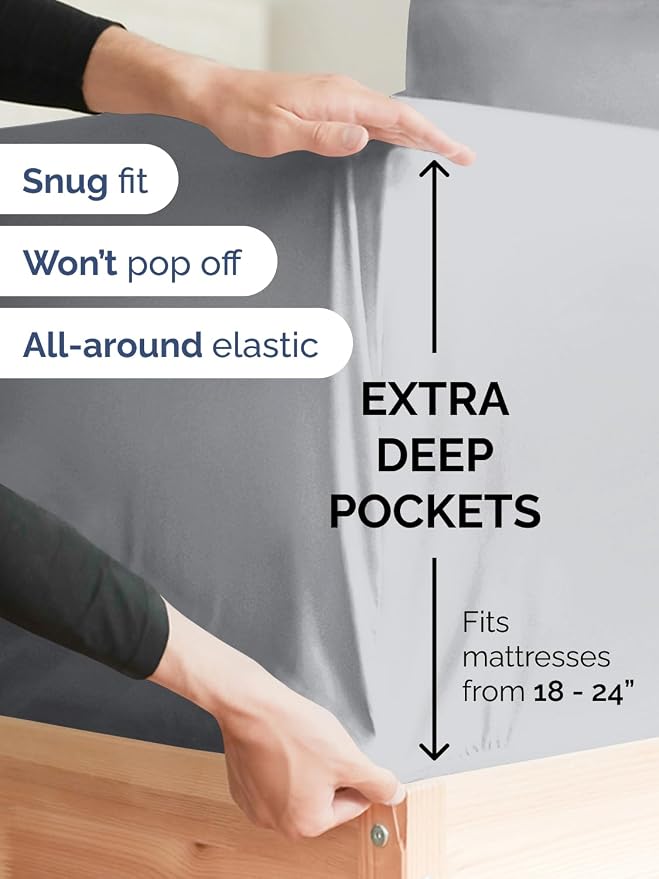 Extra Deep Split King Fitted Sheet - Image 2