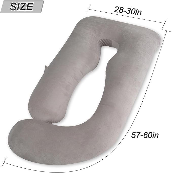 60 Inch Pregnancy Pillows for Sleeping, Extra Large U Shaped Body Pillow - Image 3