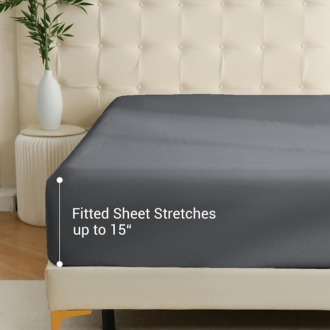 Bulk King Fitted Sheet Only Deep Pocket 6 Pack, Quick Sort Bottom Bed Sheets - Image 3