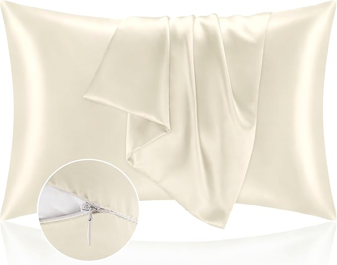 BEDELITE Satin Pillowcase with Zipper, Super Soft and Cooling Similar to Silk by BEDELITE